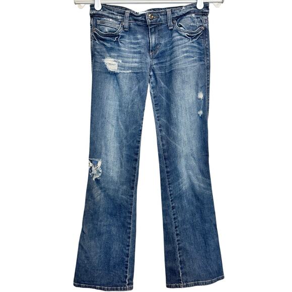 Joe’s Jeans Provocateur Petite Low-Rise Bootcut in Klum Distressed Medium Wash - Picture 2 of 10